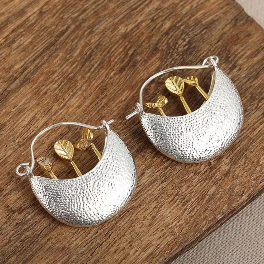 Leaf Hoop Earrings #2424
